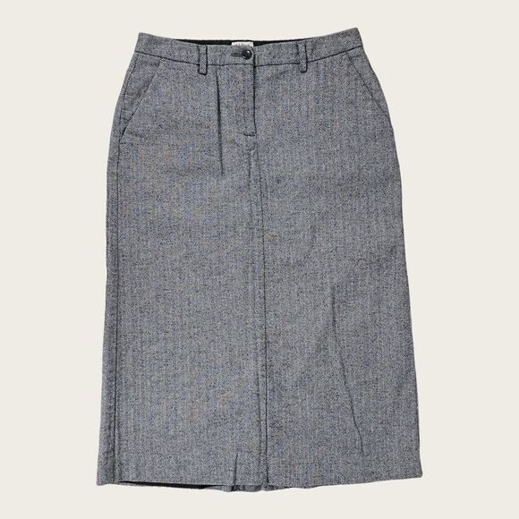 L.L. Bean Weekend Mid-Length Herringbone Skirt size 6P - Picture 2 of 10
